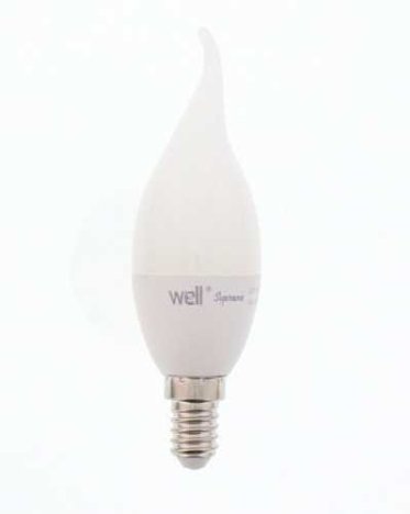 Bec cu led lumanare E14 6W 230V lumina calda Well